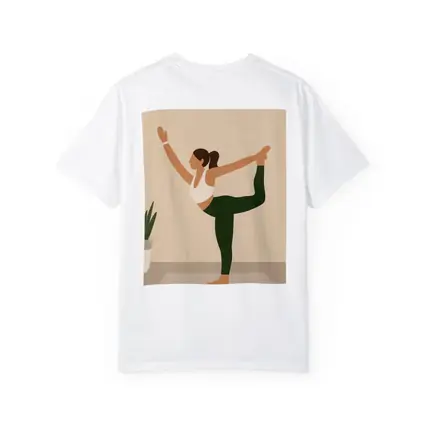 Yoga Dancer Pose Woman Beige Minimal