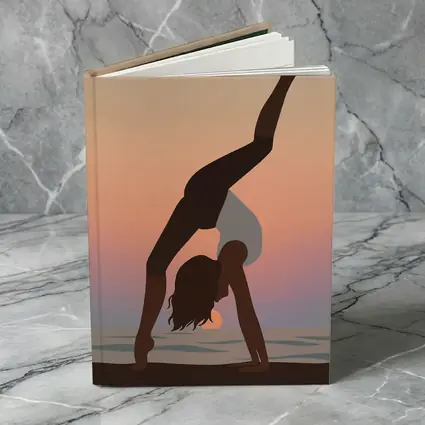 Yoga Pose Silhouette Sunset Beach Art
