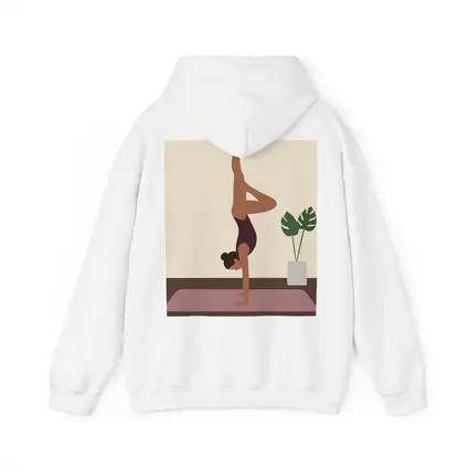 Woman Doing Handstand On Yoga Mat