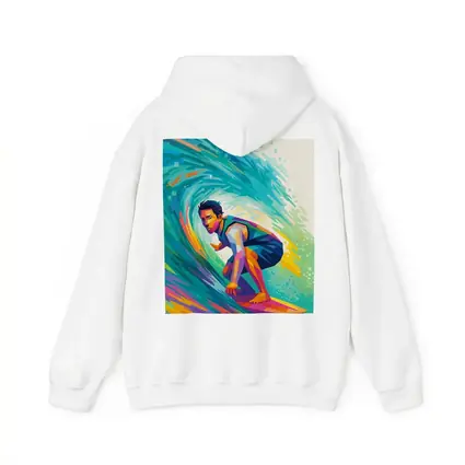 Surfer Riding Colorful Wave Pop Art