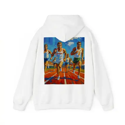 Track Runners Racing Oil Painting Art