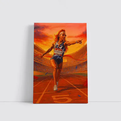Richardson Sprinter Crossing Finish Line Stadium