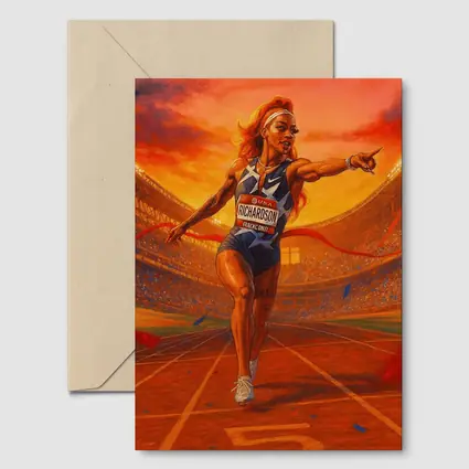 Richardson Sprinter Crossing Finish Line Stadium