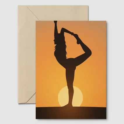 Yoga Silhouette Woman Dancer Pose Sunset