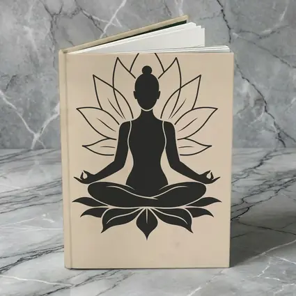 Yoga Meditation Lotus Pose Beige Minimal
