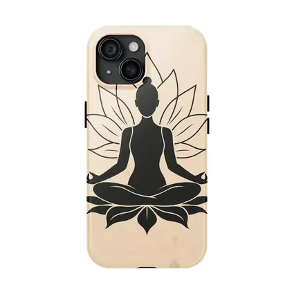 Yoga Meditation Lotus Pose Beige Minimal
