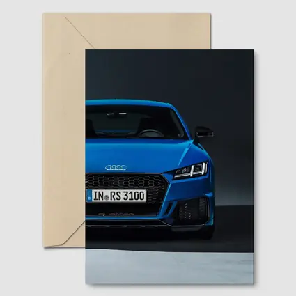 Audi TT RS Blue Front Studio Shot