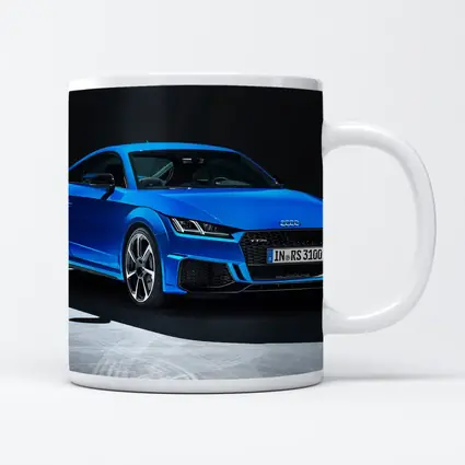 Audi TT RS Blue Studio Dark Background