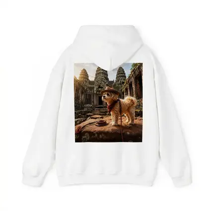 Maltese Dog Explorer Ancient Temple Ruins