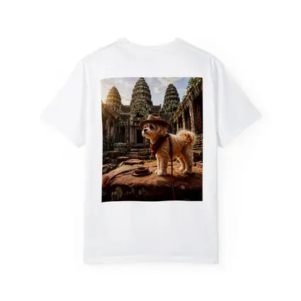Maltese Dog Explorer Ancient Temple Ruins
