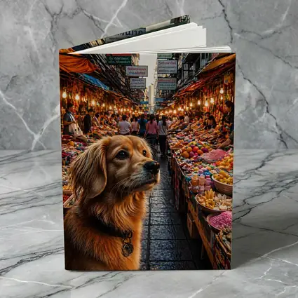 Golden Dog at Bangkok Thailand Street Market