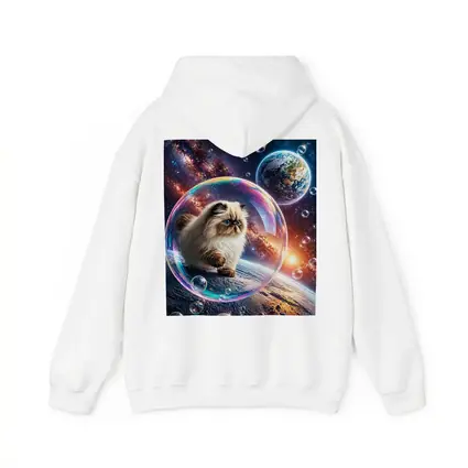 Himalayan Cat Floating Space Bubble Galaxy