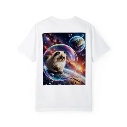 Himalayan Cat Floating Space Bubble Galaxy