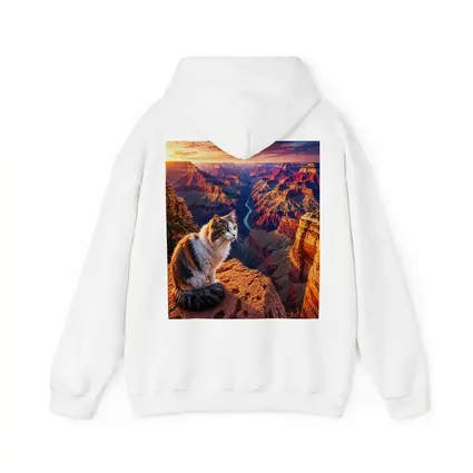 Calico Cat Sitting Grand Canyon Sunset