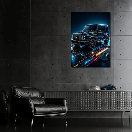 Mercedes G Class Neon Digital Art