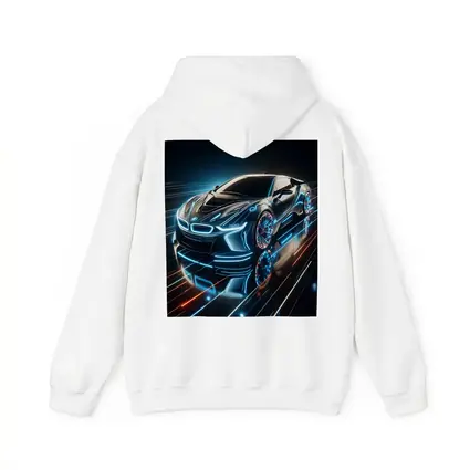 BMW i8 Neon Light Trails Dark Background