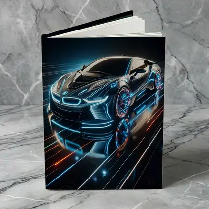 BMW i8 Neon Light Trails Dark Background
