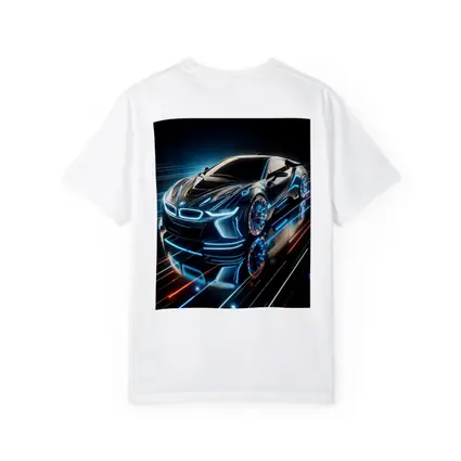 BMW i8 Neon Light Trails Dark Background
