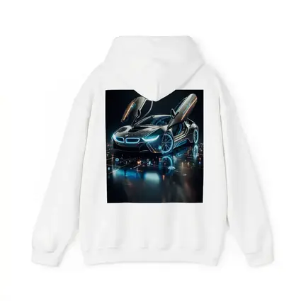BMW i8 Glowing Neon Digital Dark Background