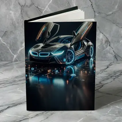 BMW i8 Glowing Neon Digital Dark Background