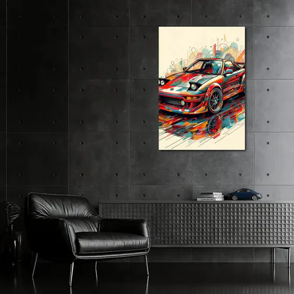 Toyota MR2 Abstract Colorful Pop Art