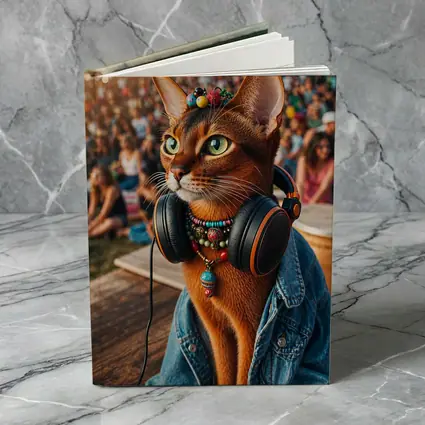Abyssinian Cat DJ at Music Festival