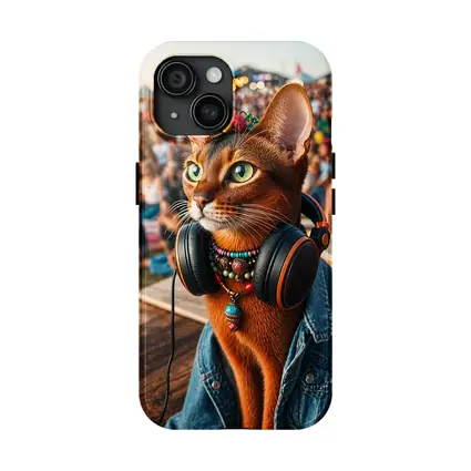 Abyssinian Cat DJ at Music Festival