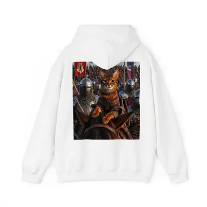 Abyssinian Cat Knight Leading Medieval Army