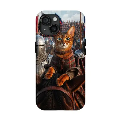 Abyssinian Cat Knight Leading Medieval Army