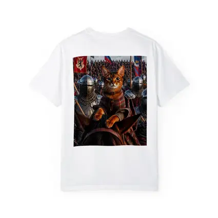 Abyssinian Cat Knight Leading Medieval Army