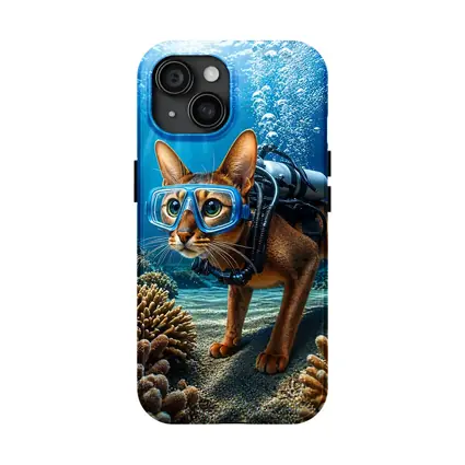Abyssinian Cat Scuba Diving Coral Reef