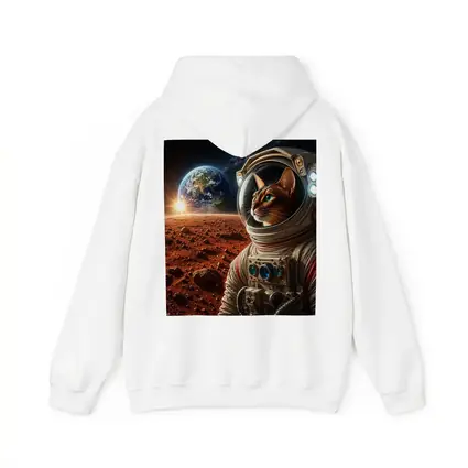 Abyssinian Cat Astronaut on Mars Surface