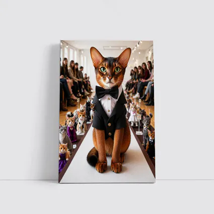 Abyssinian Cat Tuxedo Fashion Show Runway