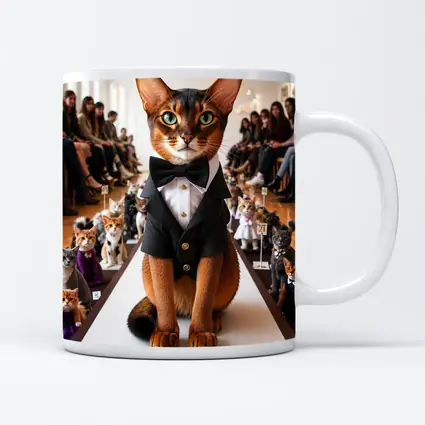 Abyssinian Cat Tuxedo Fashion Show Runway
