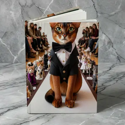 Abyssinian Cat Tuxedo Fashion Show Runway
