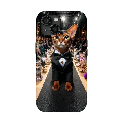 Abyssinian Cat Tuxedo Fashion Runway Show