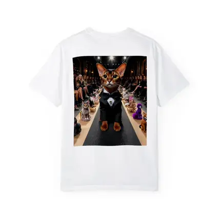 Abyssinian Cat Tuxedo Fashion Runway Show
