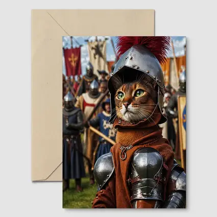 Abyssinian Cat Knight Medieval Tournament Battle