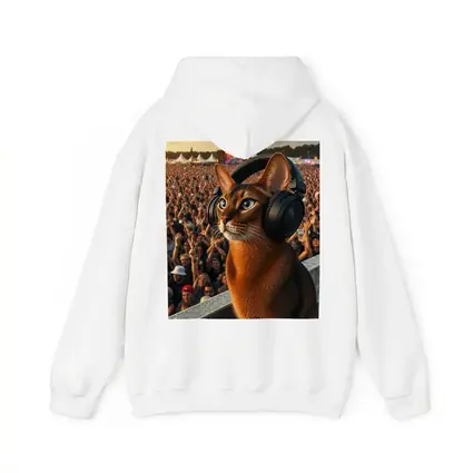 Abyssinian Cat Headphones Music Festival Crowd