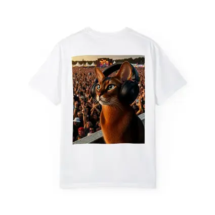 Abyssinian Cat Headphones Music Festival Crowd