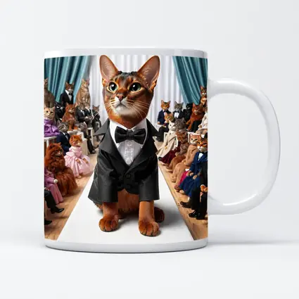Abyssinian Cat Tuxedo Fashion Show Runway
