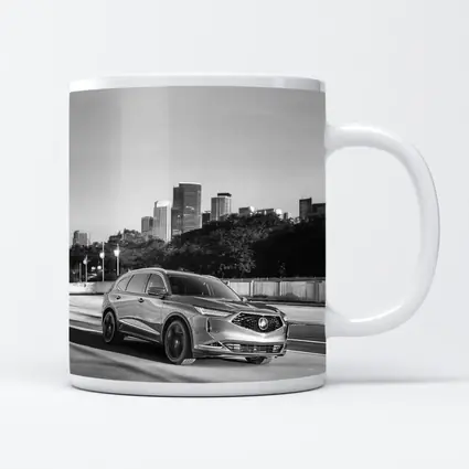 Acura MDX SUV City Skyline Black White