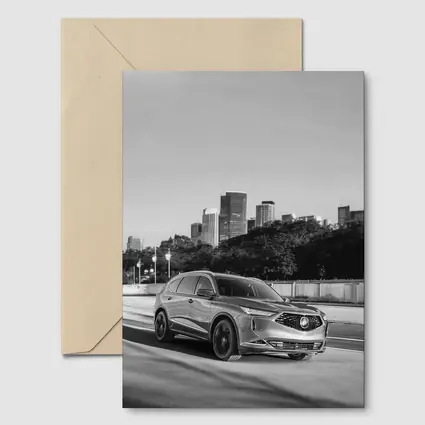 Acura MDX SUV City Skyline Black White