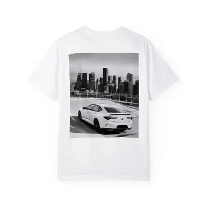 Acura TLX Black White City Skyline