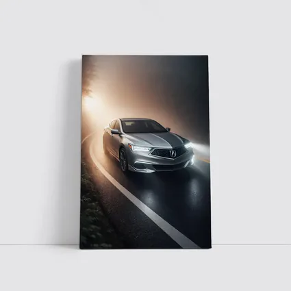 Acura ILX Sedan Driving Through Foggy Road