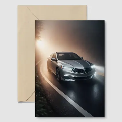 Acura ILX Sedan Driving Through Foggy Road