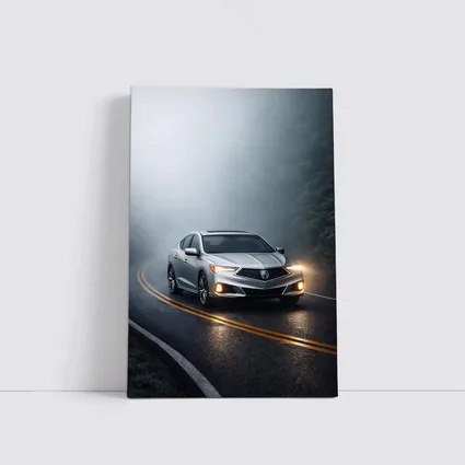 Acura ILX Sedan Driving Through Misty Road