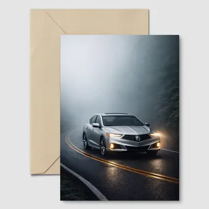 Acura ILX Sedan Driving Through Misty Road