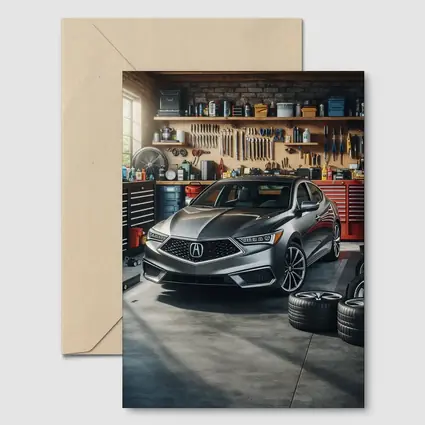 Acura ILX Sedan Parked Inside Garage
