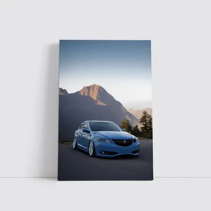Acura ILX Blue Slammed Mountain Backdrop